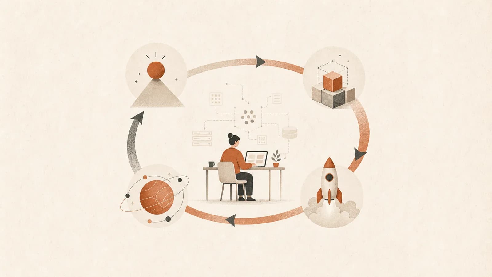 Illustration for AI-Native Startup Lifecycle