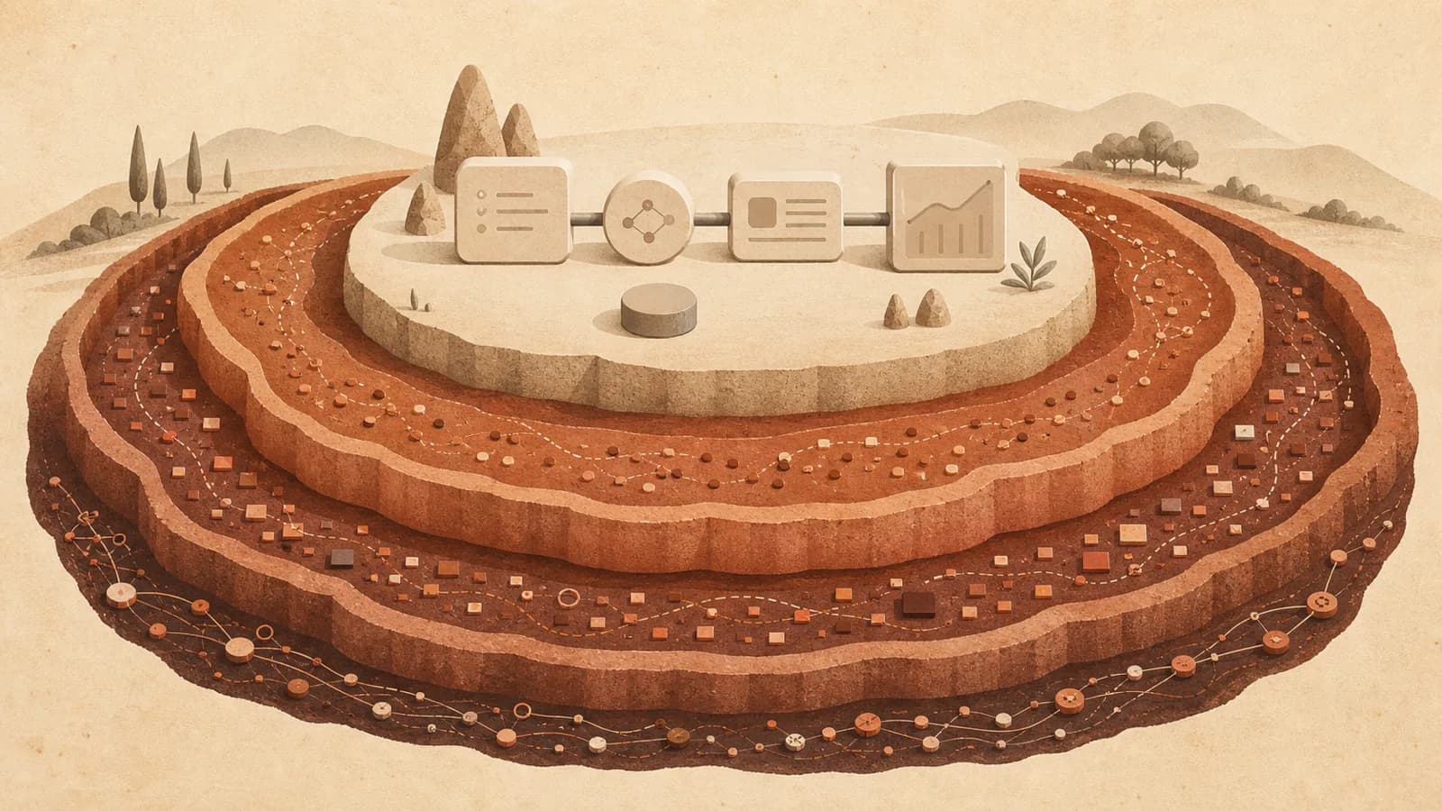 Illustration for Compounding Data Moat