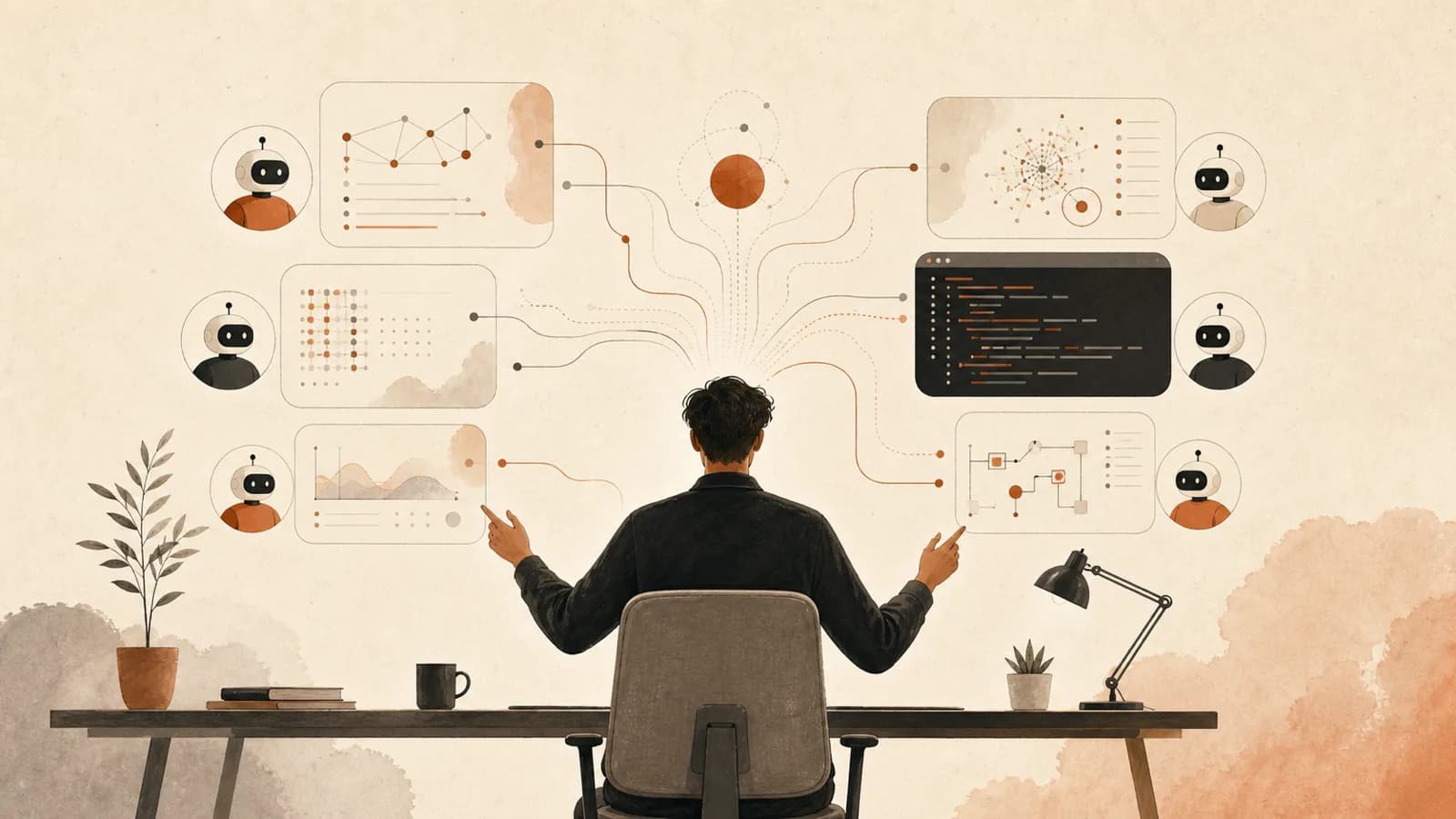 Illustration for Founder as Agent Orchestrator