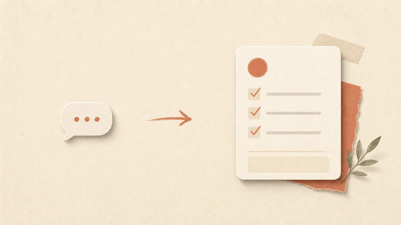 Illustration for Conversation-to-Delegation Shift